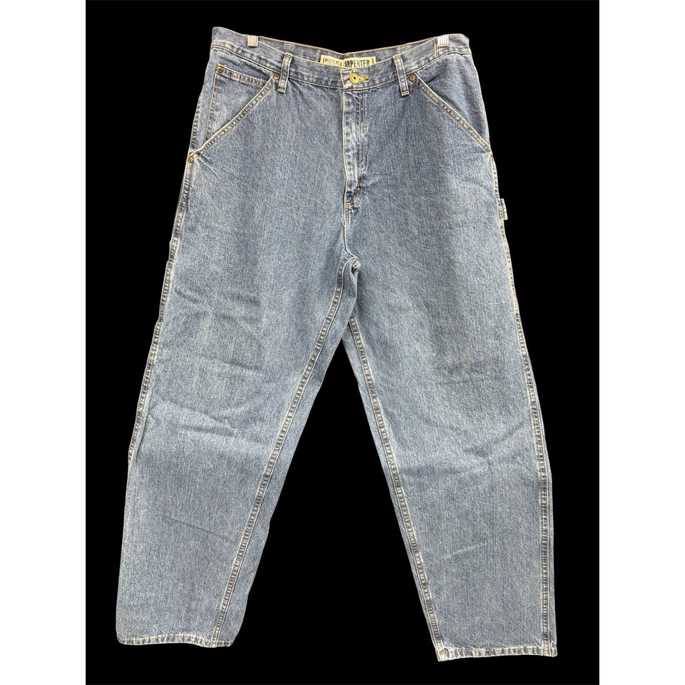 Bailey's Pt Carpenter Jeans Men's 36x34 Blue Denim Utility Work Pants Cotton